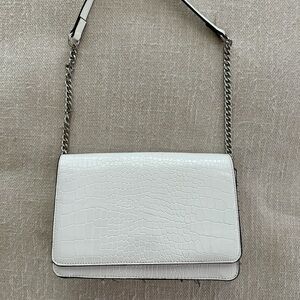 Billini White Textured Leather Shoulder Bag